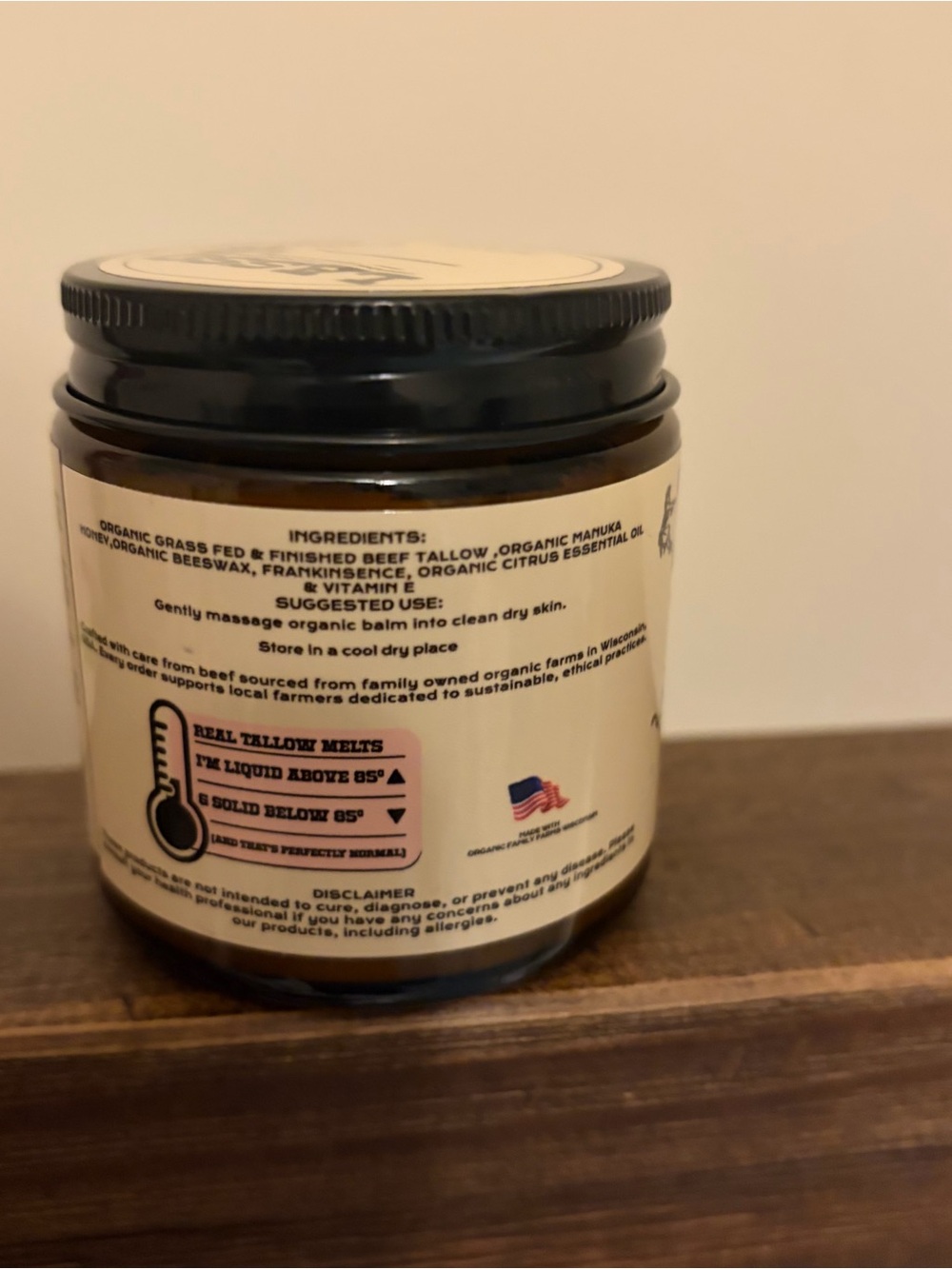 NEW LASSO Frankincense Citrus Beef Tallow Manuka Honey Balm Moisturizer - Picture 4 of 7